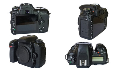 Collection Set of DSLR Camera Body from Multiple Angles