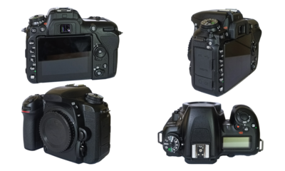 Collection Set of DSLR Camera Body from Multiple Angles