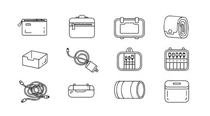 Vector art of organizer set on