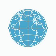 3D globe vector illustration of Earth