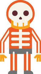 cartoon skull with a cigarette, Cartoon Vector Illustration of a Skull Smoking a Cigarette