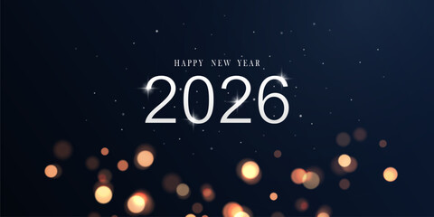 Fototapeta premium Happy New Year 2026 Beautiful background for festival celebration.