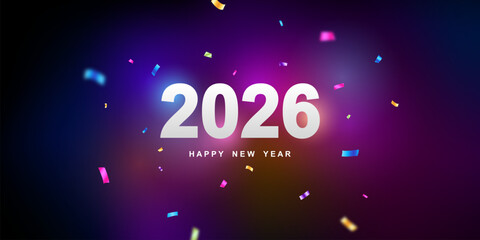 Happy New Year 2026 Beautiful background for festival celebration.