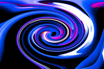 黒バックに浮かぶカラフルな渦巻き