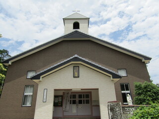 長崎県平戸市、新しく改装されたカトリック木ヶ津教会