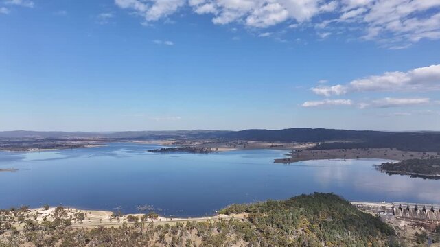 Aerial footage of Leslie Dam Queensland Australia