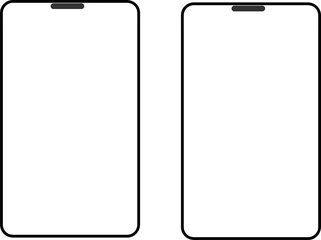 Flat rays , collection of color Desert Titanium , smartphone mockup blank screen isolated with clipping path mobilephone new model photo isolated on transparent background
