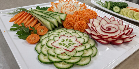 beautiful vegetable slicing