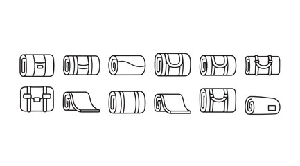 Vector art of sleeping bag set icon © arif