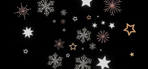 Beautiful winter background with stars and snowflakes. Perfect for holiday cards, websites, and more!