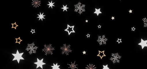 Beautiful winter background with stars and snowflakes. Perfect for Christmas, holidays, and winter themes.