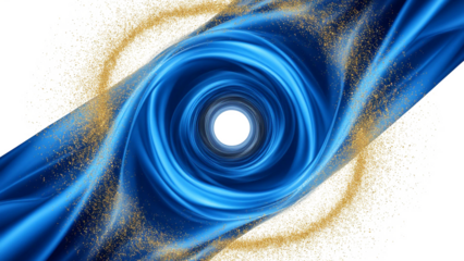 Blue gold glitter vortex smoke ready clipart transparent