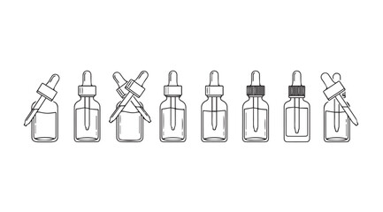 Vector art of dropper bottles isolated