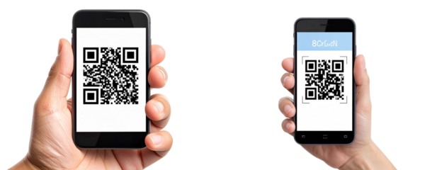  Modern Smartphone with QR Code on Screen Being Scanned Isolated Transparent PNG