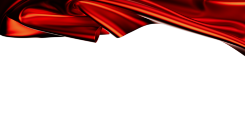 Elegant red silk fabric flowing, abstract background. Perfect for luxury, fashion, and beauty designs.