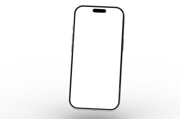 High-quality image of a modern smartphone with a blank screen, ideal for app presentations and website mockups.