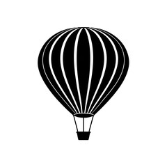 Naklejka premium A black and white hot balloon