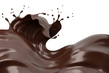 PNG Chocolate Splash 3D Rendering