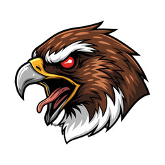 Angry Hawk Head Mascot Vector – Predator Bird Logo