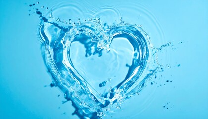 Heart-Shaped Water Splash from Top View