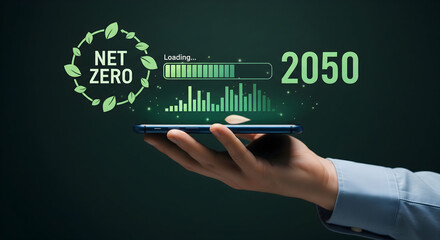 Achieving net zero emissions by 2050 with eco friendly technology on mobile