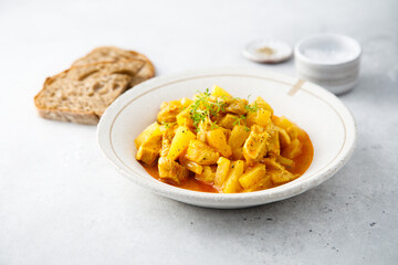 Turkey curry with pineapple