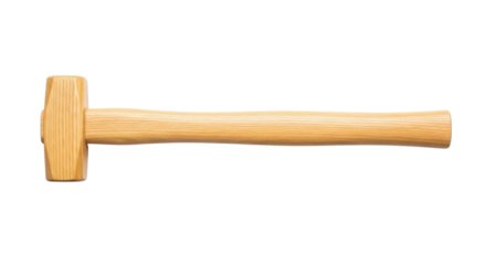 Wooden mallet for woodworking and carpentry isolated PNG with Transparent Background
