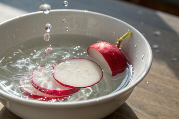 Red Apple Floating in Water