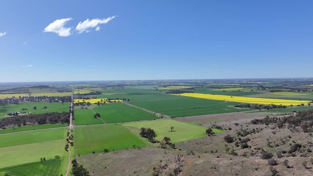 Aerial footage of Mount Major Victoria Australia