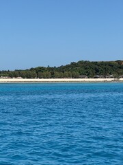 Turquoise waters of Nosy Iranja sandbank in Madagascar