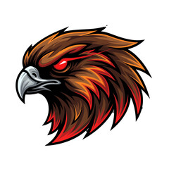 Fierce Falcon Head Mascot Vector – Predator Bird Logo