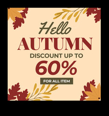 Autumn Special Sale Social Media Banner Template &ndash; Seasonal Discount Promotion Design