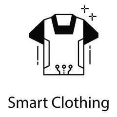 Smart Clothing Icon for Wearable Technology Fashion and Innovative Digital Apparel