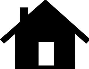 Simple black house icon