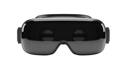 Black Virtual Reality VR Headset isolated PNG with Transparent Background