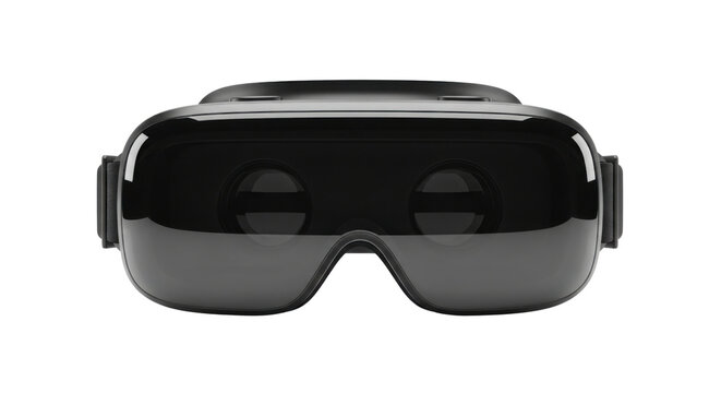 Black Virtual Reality VR Headset isolated PNG with Transparent Background