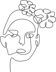 Women Continous  Line Art