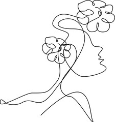 Women Continous  Line Art