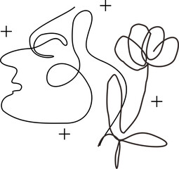 Women Continous  Line Art