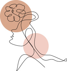 Women Continous  Line Art
