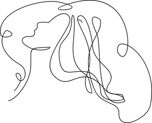 Women Continous  Line Art