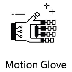 Motion Glove Icon for Wearable Hand Tracking and Virtual Reality Technology
