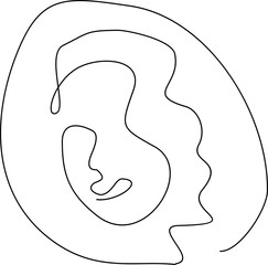 Women Continous  Line Art