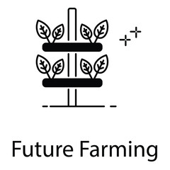 Future Farming Icon for Smart Agriculture Technology and Sustainable Food Production Innovation