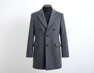 Gray overcoat on mannequin
