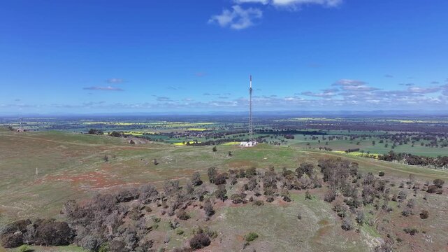 Aerial footage of Mount Major Victoria Australia
