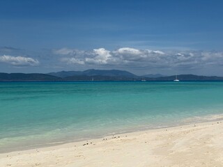 Turquoise waters of Nosy Iranja sandbank in Madagascar