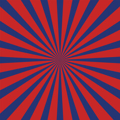 red and blue radial busrt background design template