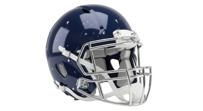 Blue football helmet with a face mask isolated PNG with Transparent Background