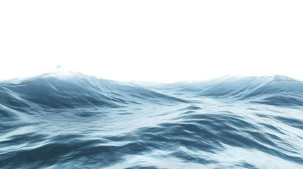 Ocean waves, isolated on white background.